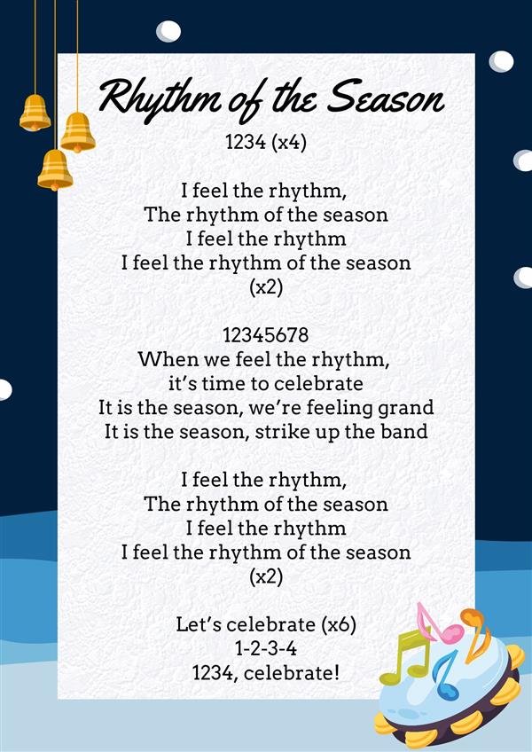 Rhythm Of The Season Lyrics (1st-5th grade)